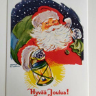 A.TILGMANN "Joulupukilla lyhty"-KULKEMATON POSTIKORTTI - pikkukuva 1