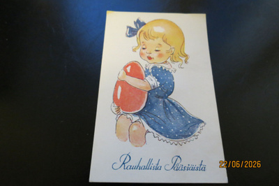 VANHA PÄÄSIÄISKORTTI KÄYTTÄMÄTÖN