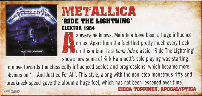 Metallica: Ride the Lightning • LUE MERKITYS