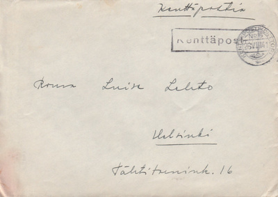 1941, Kirje Kenttäpostia, Kenttäpostikonttori 6