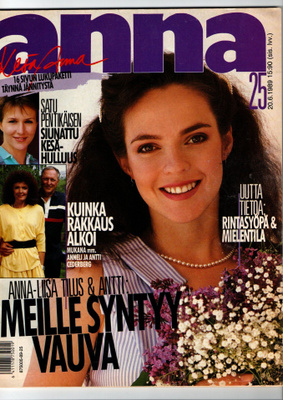 Anna n:o 25 1989 Anna-Liisa. Satu. Pirjo Nieminen Nokialta.