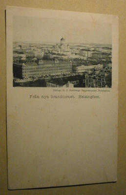 Helsinki, panoraama uudesta palotornista kaupunkiin, k.
