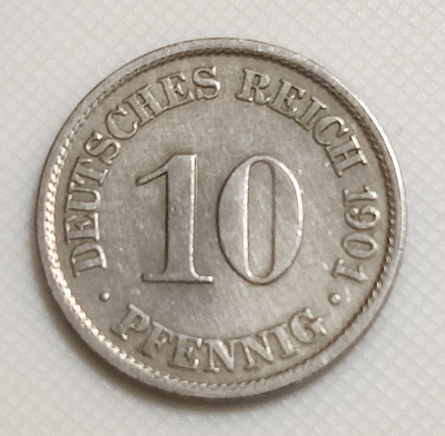 Saksa 10 Pfennig 1901A