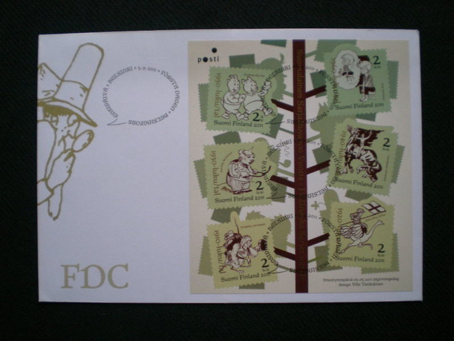 FDC Suomalainen sarjakuva 100 v 2011 - LaPe BL70