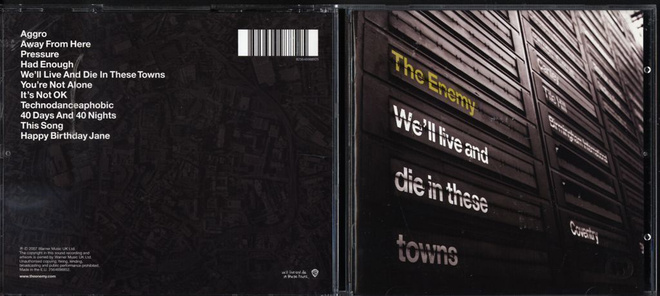 THE ENEMY . CD-LEVY . WE´LL LIVE AND DIE IN THESE TOWN
