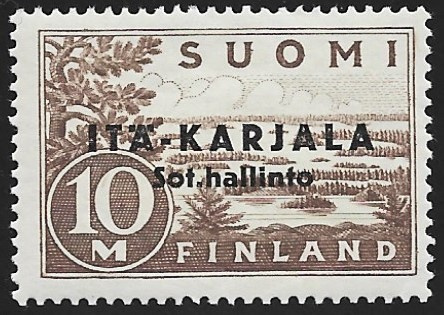 1941 Itä-Karjala 10 mk **  LaPe I-K 7