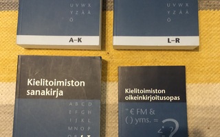 Kielitoimiston sanakirja + Oikeinkirjoitusopas.
