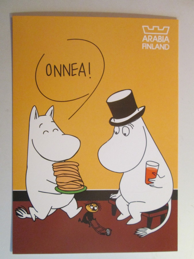 KULKEMATON MUUMIKORTTI ONNEA MUUMIPAPPA JA MUUMIPEIKKO