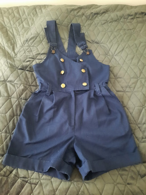 Tummansininen lappuhaalari shortsit koko S