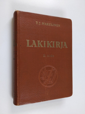 Lakikirja 21/10 1698 - 30/1 1959 2.nide