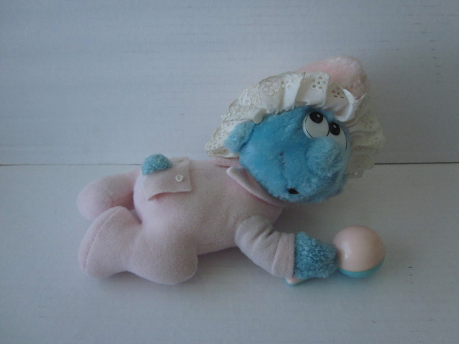 Vintage Smurffi pehmo, vauva -83
