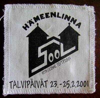 Kangasmerkki / ompelukuva: Hämeenlinna SOOL Talvipäivät 2001