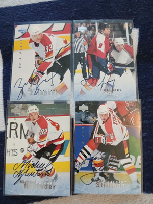 4 x nimmarikortti / Calgary Fllames