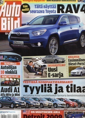 Auto Bild Suomi n:o 2 2009 Audi/Alfa Mito/mini Cooper.