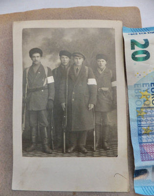 3xVANHA Valokuva Suojeluskuntalaiset Aseineen ym Vapaussota