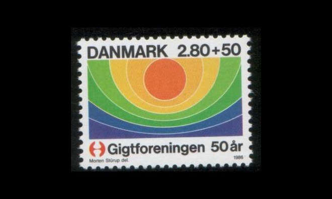 Tanska 863 ** Reumayhdistys 50v (1986)