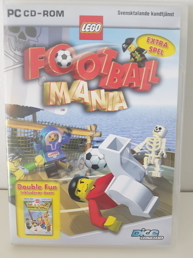 PC peli x 2- Lego Football mania + Lego Island 2 - PC CD-ROM