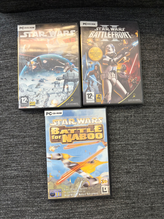 3kpl Star Wars PC-pelejä