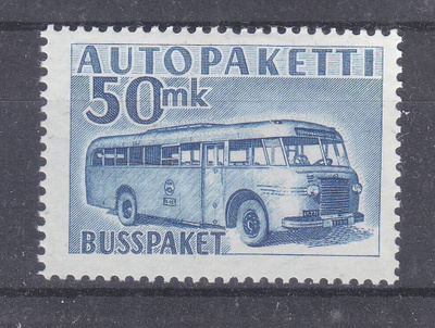 1958 50 mk autopakettimerkki postituoreena.