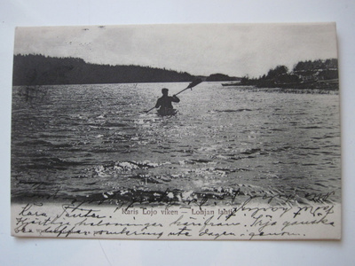 VANHA Postikortti Karjaa Lohjanlahti ennen-1905