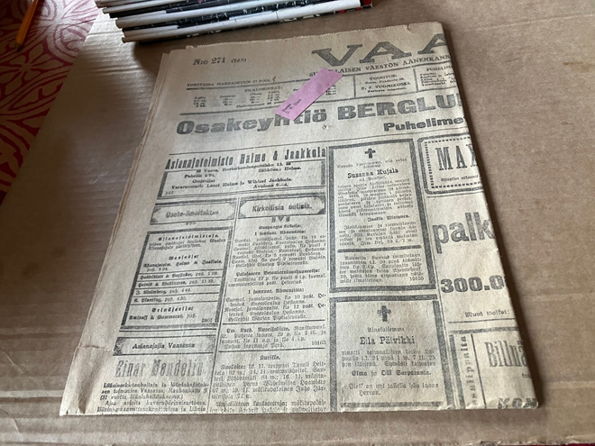 VAASA LEHTI 27.11.1919