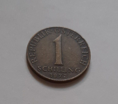 Itävalta 1 shilling 1972, kiertänyt
