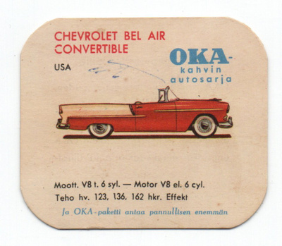 OKA-Kahvin Autosarja CHEVROLET BEL AIR CONVERTIBLE