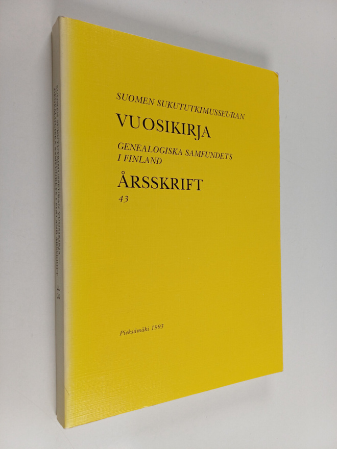 Suomen sukututkimusseuran vuosikirja 43 = Genealogiska sa...