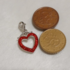 Hopea Heart red kristalli open Heart 925 - pikkukuva 5
