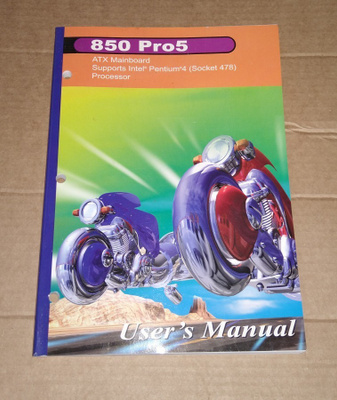 850 PRO5 ATX MAINBOARD USER´S MANUAL