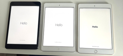 iPad Mini 1 2KPL ja IPad Mini 3 LUKITUT