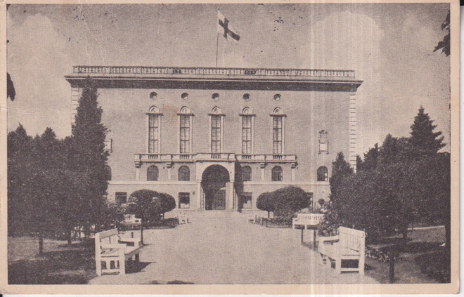 Hangö - Stadshuset  Hanko,  Kaupungintalo, Wanhakortti, e121