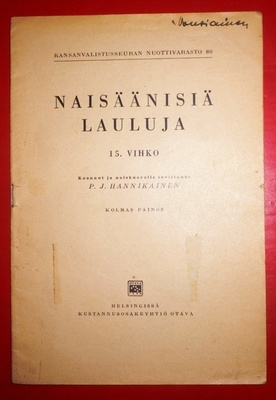 P. J. Hannikainen : Naisäänisiä Lauluja