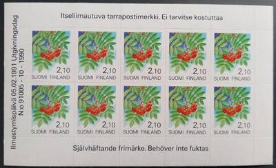 Suomen ens. tarra-arkki v. 1991, postituore