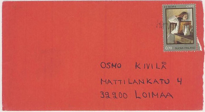 Hirvimäki - rivileima kirjeellä 1975 Cept 70p