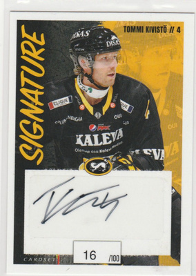 2022/23 Cardset Signature Tommi Kivistö , Kärpät