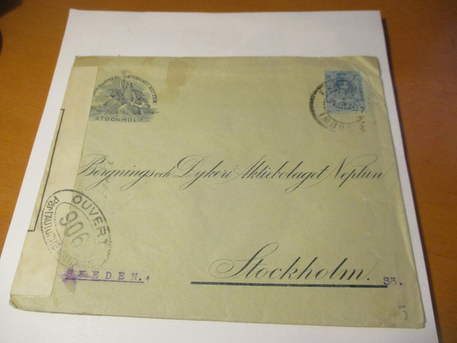 1917 Espanja sens kuori Tukholmaan