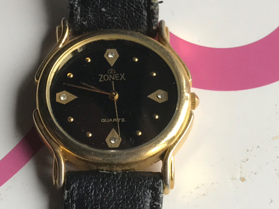 18k Gold Plated SWISS QUARTZ 1810-1811 ZONEX