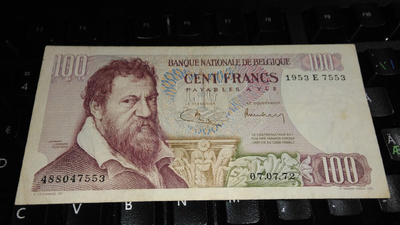 Belgium Belgia 100 Francs 1972 VF-