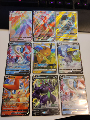 Pokemon kortit (9 kpl) Vmax, V ja GX