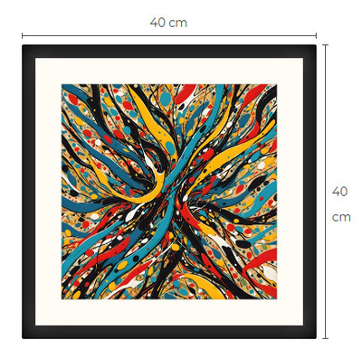 Uusi uniikki abstrakti art print taulu 40 cm x 40 cm