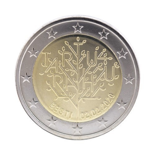 ** VIRO 2€ 2020 Tarton rauha 100 v. pillerissä **