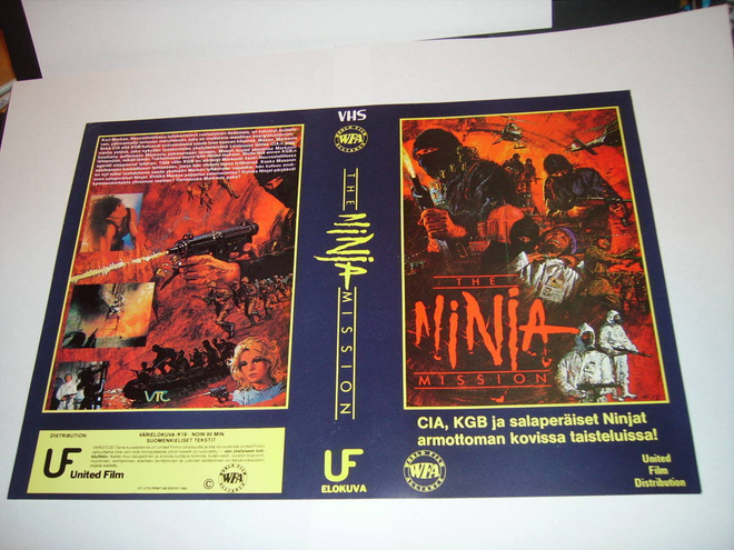Vhs kansipaperi Fix - THE NINJA MISSION  (Sis.postikulut)
