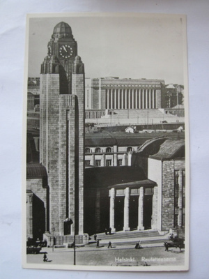 VANHA Kortti Alkup.Mallikappale Helsinki 1939 Rautatie Asema