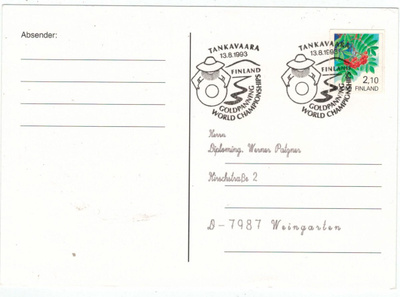 Tankavaara 1993 kortti Saksaan