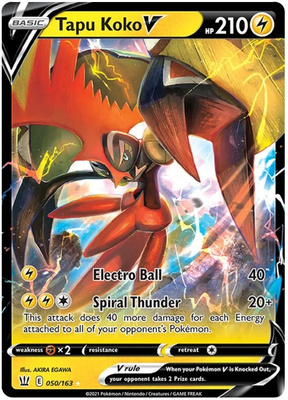 Tapu Koko V 050/163 - Battle Styles - NM/M