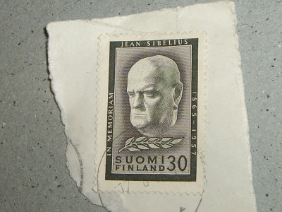 Sibelius juhla POSTIMERKKI  v.1957  30 markkaa