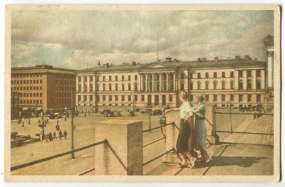Helsinki Senaatintori & Yliopisto, kulkenut 1946