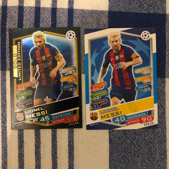 Lionel Messi x2. Topps. 2016-2017.