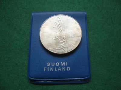10 mk hopea juhlaraha Yleisurheilun EM-kisat - 1971